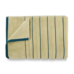 Spaces 100% Cotton Bath Towel 575 Gsm | Ribbed Texture High Absorbency High Loft Cotton Bath Towels (Light Brown)