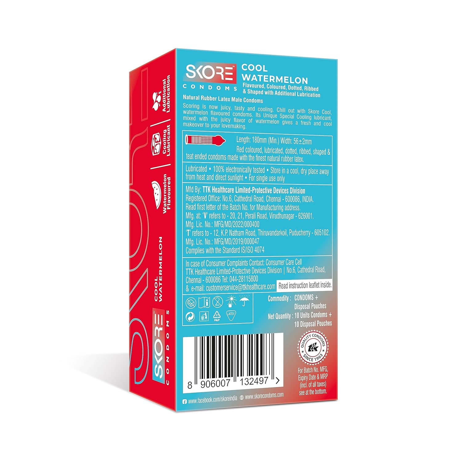 Skore Condoms Cool Watermelon
