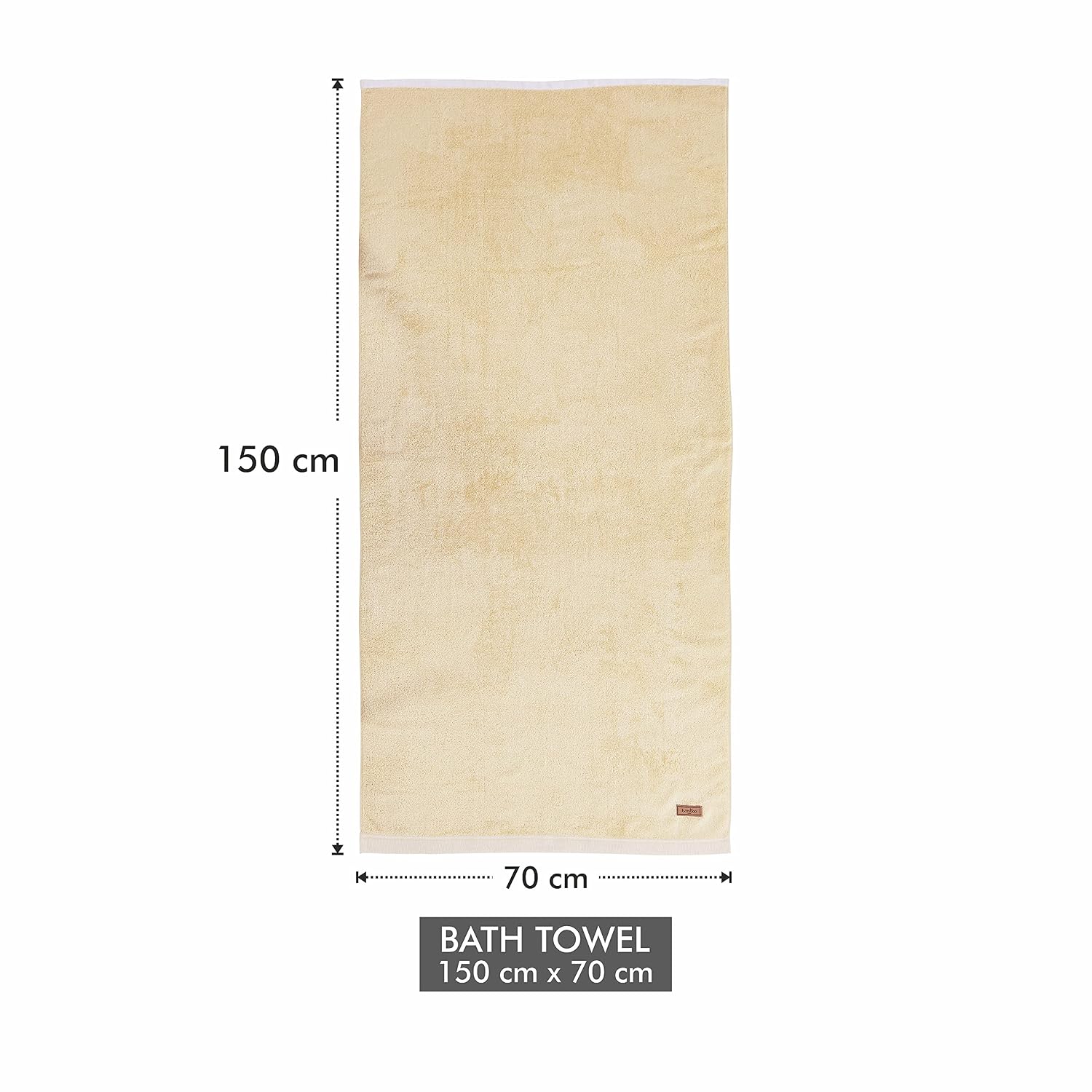 Spread Spain Bamboo Bath Towels 360 Gsm | Large Size Bamboo Bath Towel High Absorbent & Soft Bath Towel For Men & Women (Beige)