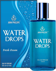 John Phillips Water Drops 125ml 4.2 Fl.oz. & Blue Sportz  Eau De Parfum 100ml 3.4 Fl.oz. | French Perfume Combo Gift Set Of 2 For Men