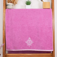 Rangoli 100% Bamboo Bath Towels 500 Gsm | Large Size Ultra Soft, Quick-Absorbent & Eco-Friendly Bath Towels - Purple