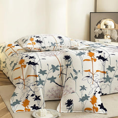 100% Cotton Elastic Fitted Double Bedsheet For Queen Size 2 Pillow Cover - 88 X 100 Inches, White | Perfect For Festive Gifting | Durability & Long-Lasting Use