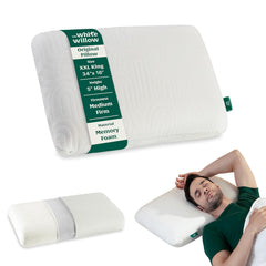 Memory Foam Pillow For Neck & Shoulder Pain Relief - XXL King Size - 5 Inch | Orthopedic Cervical Big Pillow for Sleeping | Thick Pillow for Back & Side Sleeper, Medium Firm - Pack of 1