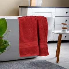 Mytrident Cotton Bath Towel 900 Gsm | For Men & Women Classic Towel 100% Cotton Bath Towel (Raspberry Red)
