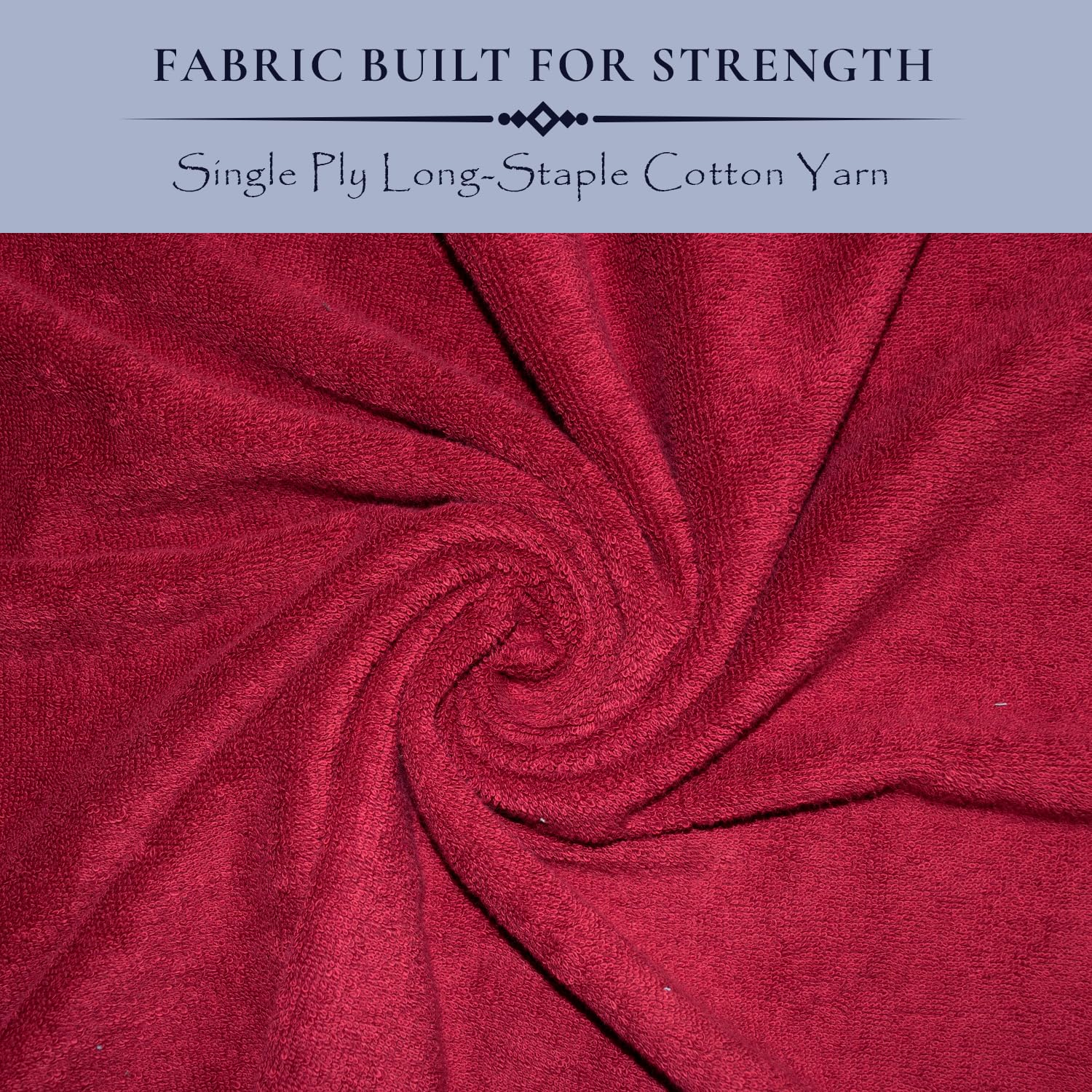 Rangoli 100% Cotton Fibre 1 Bath & 2 Hand Towel 900 Gsm | Highly Durable & Super Absorbent Towel | Skin-Friendly & Quick Drying Luxury Towels (Maroon) - Pack Of 3