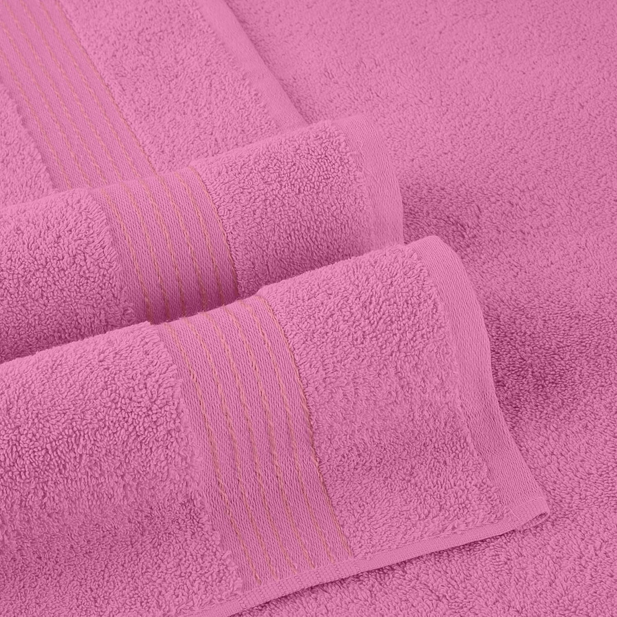 Tiqh 100% Organic Cotton Bath Towel 600 Gsm | Highly Absorbent & Quick Dry Extra Large Bath & Beach Jumbo Bath Sheet Oversized Bath Towel Extra Large (Pink)