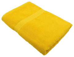 North Field Bath Towel 1000 Gsm | Extra Soft & Absorbent, Durable Bath Towel (Yellow & Dark Blue) - Set Of 2