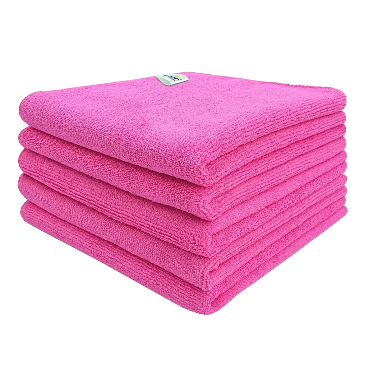 Softspun Microfiber Cleaning Cloths Towel 300 Gsm | Thick Lint & Streak-Free Multipurpose Cloths Automotive Microfibre Towels For Car, Bike Cleaning Polishing Washing Pack Of 5 (Pink)