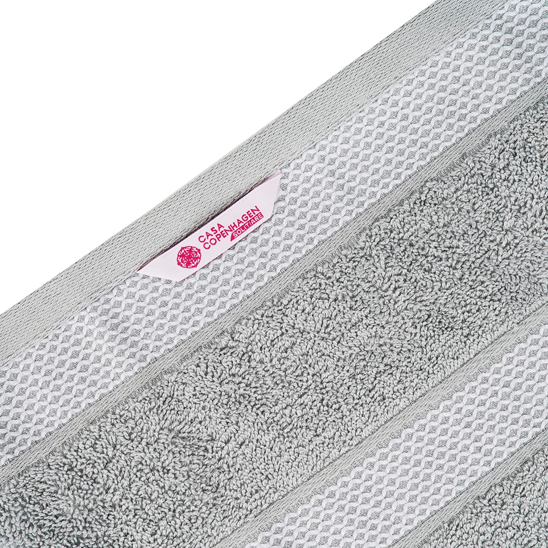 Casa Copenhagen Egyptian Cotton Exotic Hand Towel 400 Gsm (S Grey Violet)- 2 Pcs