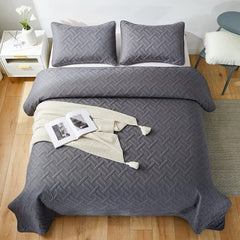 100% Cotton Double Bedsheet King Size With 2 Pillow Covers - Size 90 X 100 Inches, Dark Grey | Lightweight & Breathable Double Bed Perfect For Daily Use, Gifting, Or Guest Bedrooms