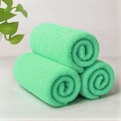 Kuber Industries Cleaning Towel 450 Gsm | Reusable & Water Absorbent Towels For Cleaning Glass, Kitchens & Bathrooms - Pack Of 3 (Green)