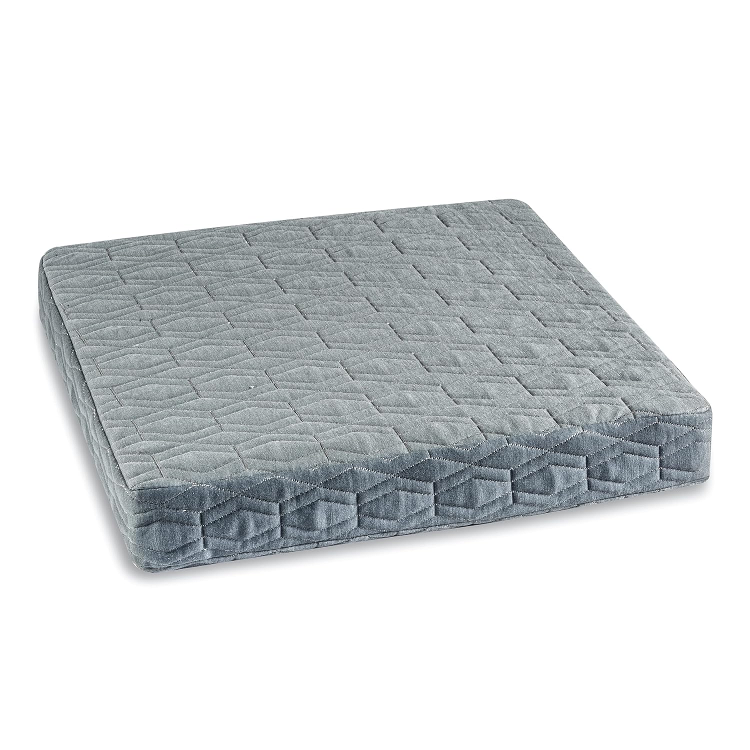 Chair Cushion Pad, High-Resilience & Memory Foam Pillow, Grey, Standard Size - 16 L X 16 W X 3 H Inch | Seat Cushion For Chair, Hip Support & Back Pain Relief | Sitting Pillow - Set Of 1