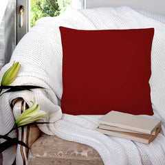 Microfiber Filled Floor Cushion, Decorative Throw Pillow, Maroon - 16 X 16 Inch | Home Décor Pillow, Sofa & Bed Cushion | Soft & Comfortable Pillow, Model - F_26_kubmart016871- Set Of 4