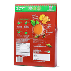 Chaayos Adrak Elaichi Desi Chai - 200gm, 7.05 Ounce, 100 Cups | Ginger & Cardamom Tea - Premium Desi Chai Patti For Authentic Masala Flavour | Immunity Booster - Medium Caffeine
