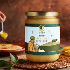 Pure Natural A2 Bilona Cow Ghee By Asmita Organic Farms | Healthy & Nutrients Desi Ghee Perfect For Boost Energy | (1 Litr) 33.8 Ounce | Jar Pack