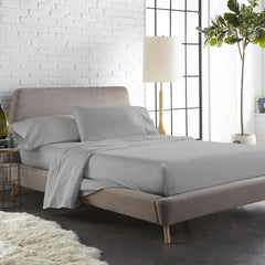 Cotton Flat Bedsheet For Double Bed With 2 Pillow Covers - 90x100 Inches, Grey | Ideal For Guest Houses, & Daily Home Use Queen Size Bed Sheet