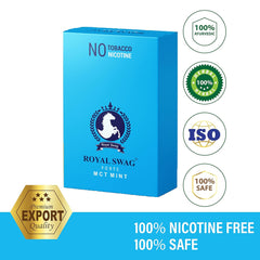 Royal Swag Ayurvedic & Herbal Cigarette, Mint Flavour Smoke Tobacco Free Cigarettes With Shot - 100 Sticks, Shot-1