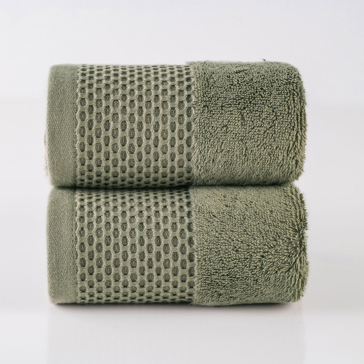Spread Spain Hand Towels 500 Gsm | Micro Modal Large Size Highly Absorbent Soft Quick Dry Hand Towel (Green) - 2 Pcs