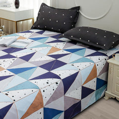 Bedsheets For Double Bed With 2 Pillow Cover - 92 X 98 Inches, Multicolor | Satin Finish Microfiber Queen Size Bedsheet | Skin Friendly & Breathable Fabric