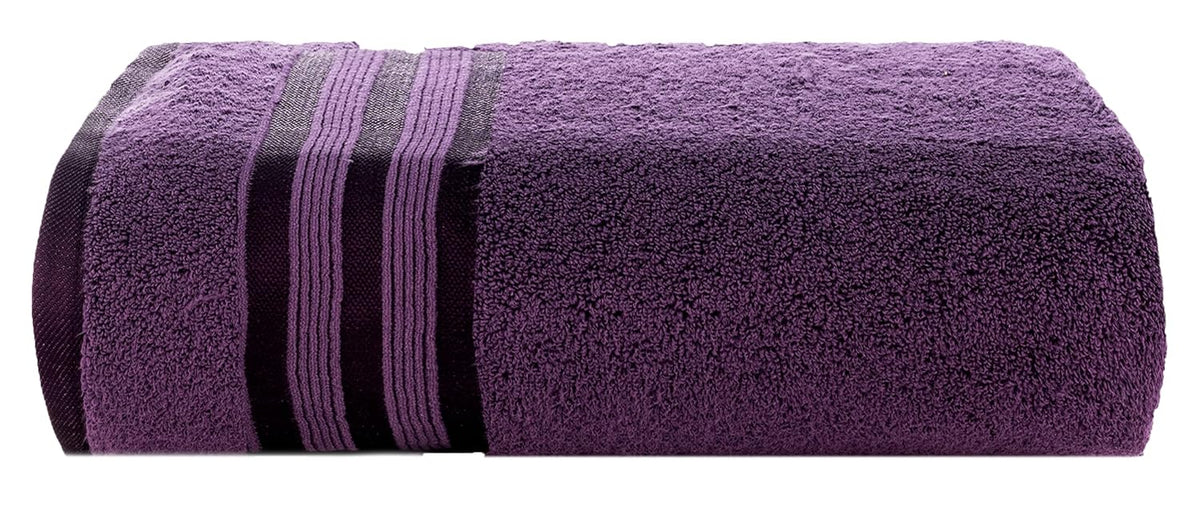 Casa Copenhagen Egyptian Cotton Zero Twist 1 Pcs Large Bath Towel 500 Gsm (Dark Purple)
