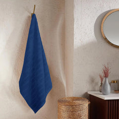 Mytrident Quick Dry 100% Cotton Bath Towel 450 Gsm (Navy Blue) - 1 Pcs