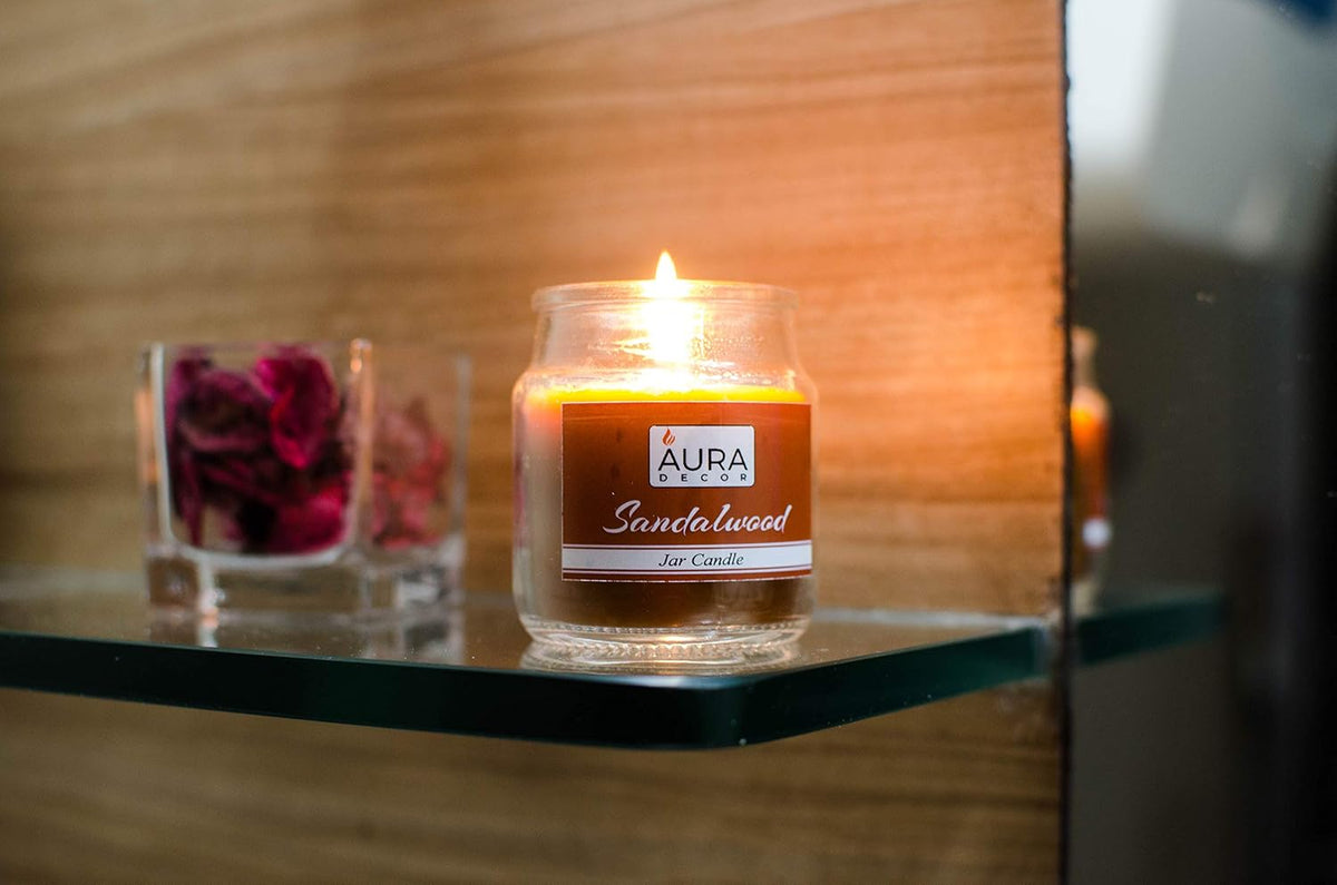 SANDAL WOOD DIVINE FRAGRANCE JAR CANDLE | PERFECT GIFT FOR LOVED & FRIENDS