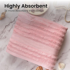 Mush Bamboo Bath Towel 690 Gsm | Towel For Women & Men 2 Hand Towel, 2 Face Towel, 2 Bath Towel | Skin Friendly Fabric House Warming (Pack Of 6)