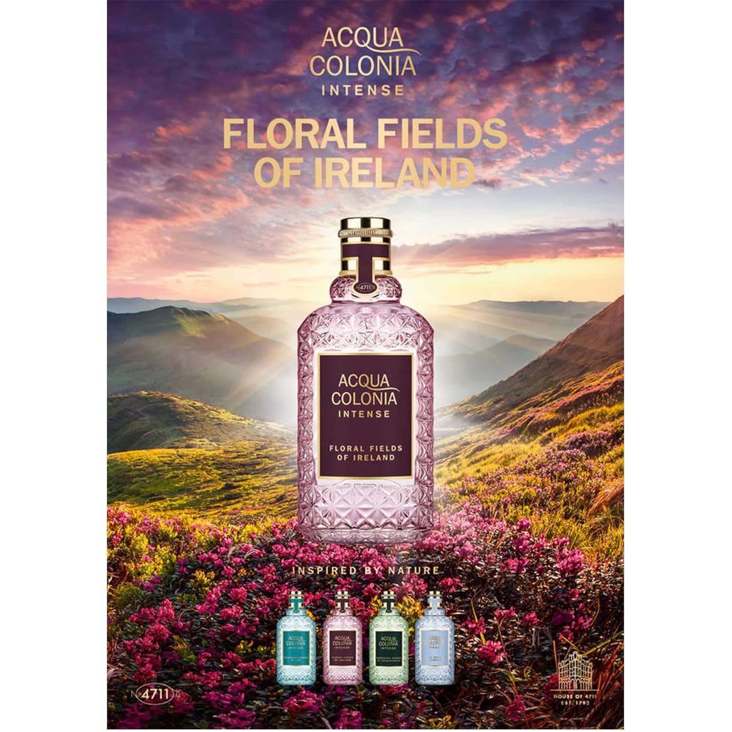 4711 Acqua Colonia Intense Floral Fields Of Ireland Eau De Cologne 170ml 5.7 Fl.oz.| Perfect Gift For Wife | Long Lasting Fragrance