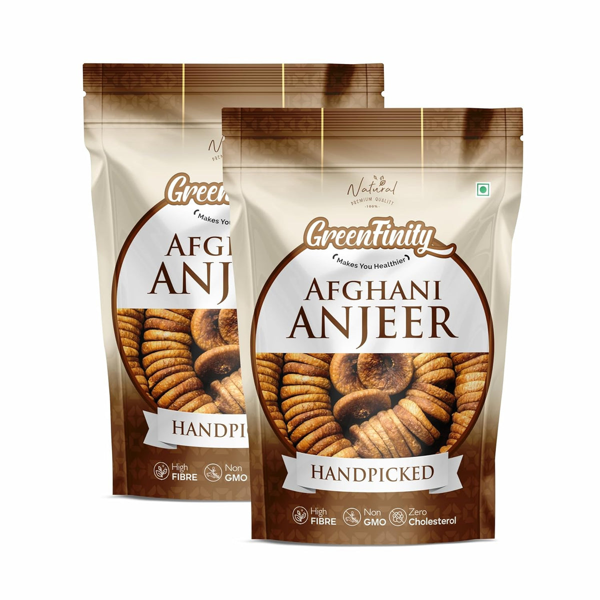 100% Natural Afghani Anjeer Dried Figs By GreenFinity 1kg, (250gm, Pack Of 4) | Natural Organic Dry Fruits Good Nutritious Snack | 35.2 Ounce