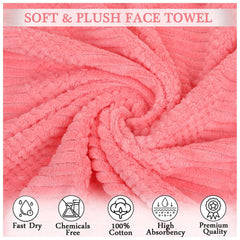 Homecloud Ultra Soft Bath & Face Towel Set 300 Gsm | 3x Softer Than Cotton Towels | Highly Absorbent & Ultra Fast Dry | Set Of 2 (Leopard Pink)