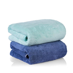 Sellsworld Microfiber Large Bath Towel 600 Gsm | Quick Dry Super Absorbent Bath Towel For Men & Women | Towel For Bath, Travel, Gym, Beach, Pool & Yoga (Blue & Green)