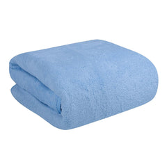 Krujyam Microfiber Large Bath Towels 290 Gsm | Extra Soft Plush & Quick Dry High Absorbency With Large Size Bath Towels (Sky Blue)