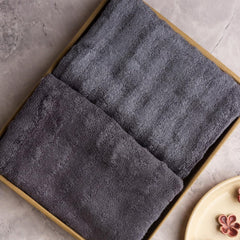 Mush Bamboo Hand Towels 600 Gsm | 100% Bamboo Gym Towel For Men & Women Workout Ultra Soft, Absorbent & Quick Dry Towel (Grey)- Set Of 2