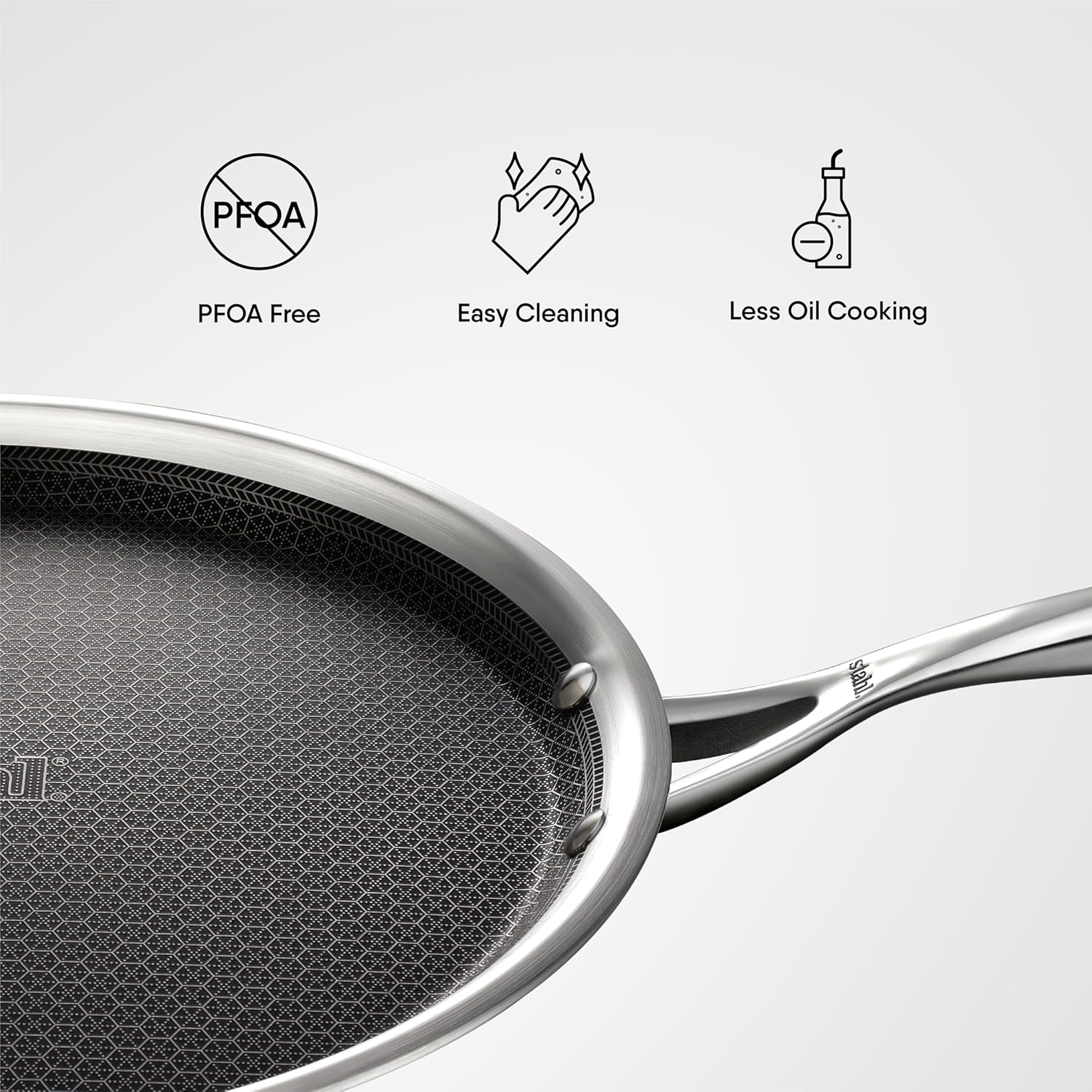 Artisan Hybrid Triply Dosa Tawa | Non Stick Dosa Tawa With Induction Base - Scratch Resistant 28 Cm