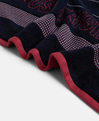 Jockey T122 Men'S Cotton Rich Terry Ultrasoft & Durable Striped Bath Towel 600 Gsm (Deep Navy)