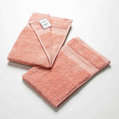 Ddecor Cotton Hand Towel 500 Gsm - Pack Of 2 (Peach)