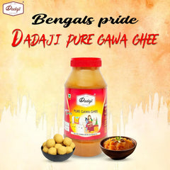 Organic Pure Gawa Ghee By Dadaji | High In Vitamins A, D & Healthy Desi Cow Ghee Perfect For Overall Health | (500ml) 16.9 Ounce | Plastic Bottle