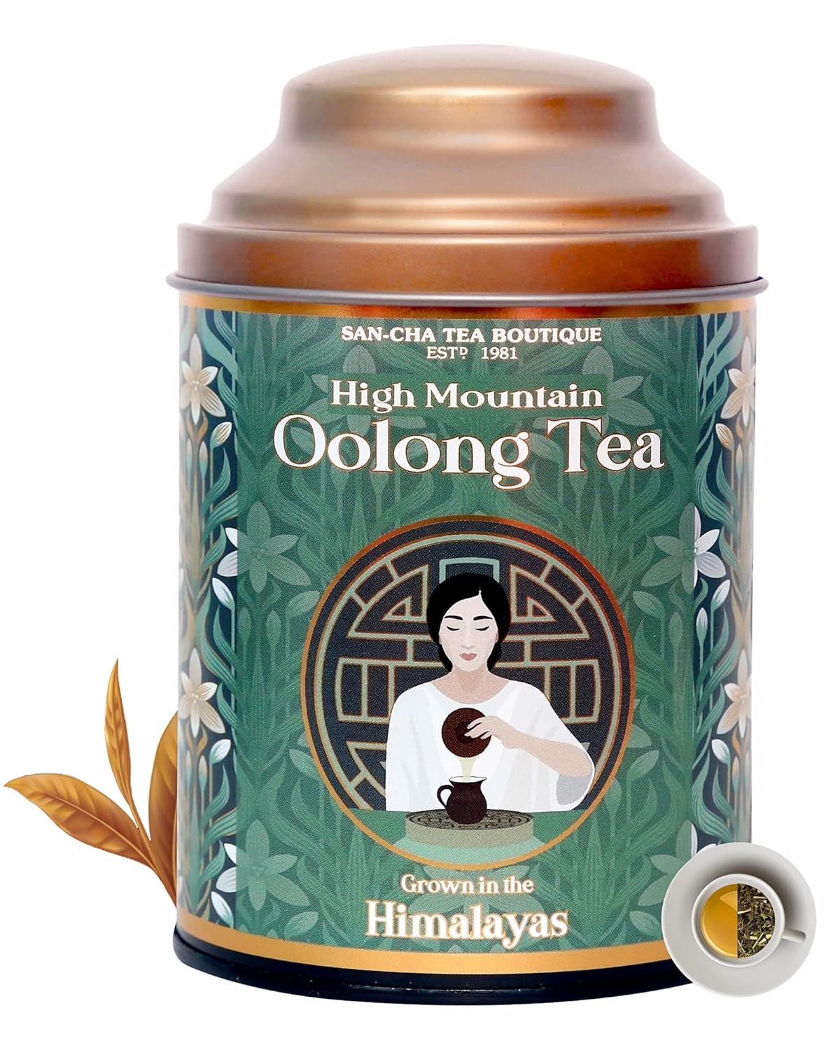 San-Cha High Mountain Oolong Tea - 50gm, 1.7 Ounce | Improves Skin Health, Aids Weight Loss - Low Caffeine Loose Leaves Himalayan Tea