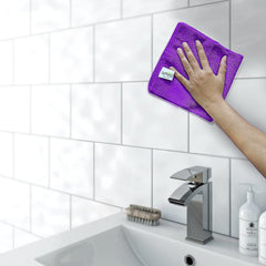 Softspun Microfiber Cleaning Cloths Towel 300 Gsm | Thick Lint & Streak-Free Multipurpose Cloths Automotive Microfibre Towels For Car, Bike Cleaning Polishing Washing Pack Of 5 (Purple)