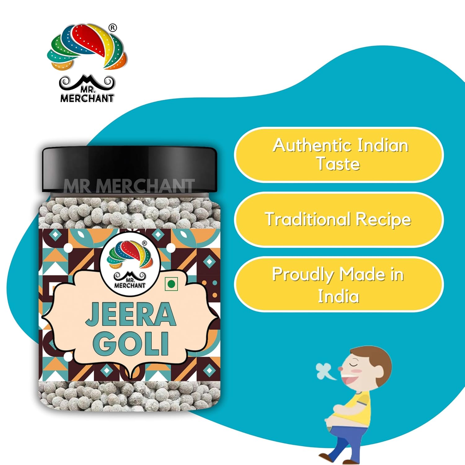 Mr. Merchant Jeera Goli Mouth Freshener 300gm, | Digestive After-Meal Mukhwas