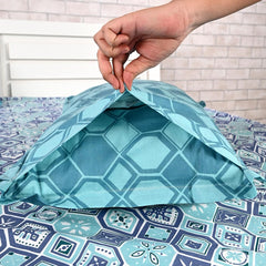 100% Pure Cotton Double Bedsheet For Queen With 2 Pillow Covers - 87 X 100 Inches, Aqua & Blue | Soft & Durable For Everyday Use & Bedroom - All Season Comfort