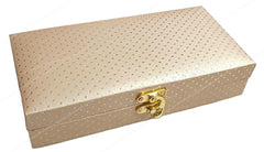Decorative & Attractive Box Cash Box, Shagun Box, Jewellery Box, Money Box Envelop Wedding, Gift Box, Bangel Box With Golden Dotted Embroidery Design, Colour - Beige, Pack Of 1