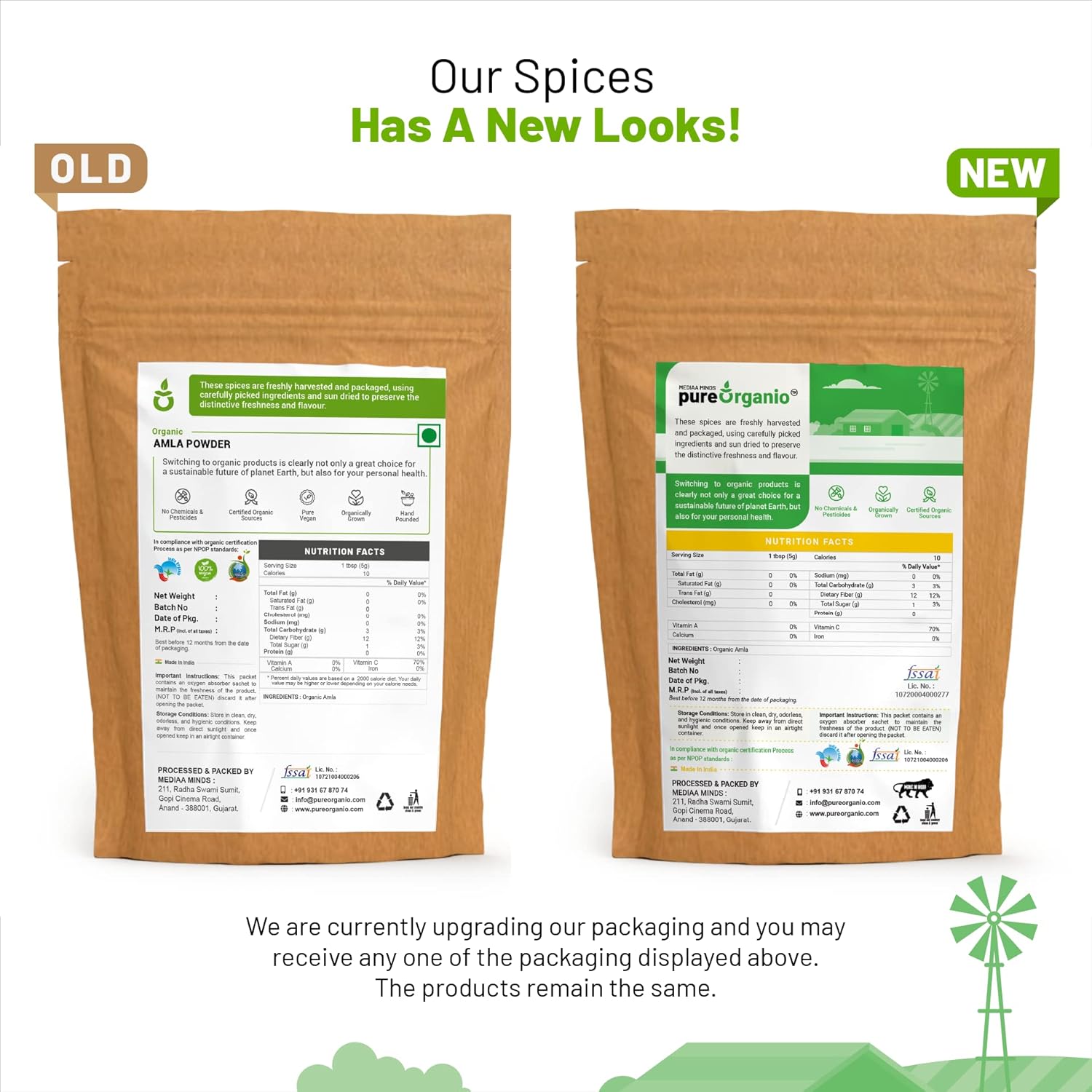 Pure Organio Organic Amla Powder Versatile Amla Powder For Eating & Healthy Hair Nourishment, Vitamin C Rich, Gooseberry Powder Npop Indian Organic Certified | 200gm 0.4lbs