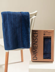 Damensch 100% Cotton Towel | Super Soft Towels For Bath Large Size, Ultra Absorbent, Quick Dry Towel For Women & Men (Nightfall Blue)