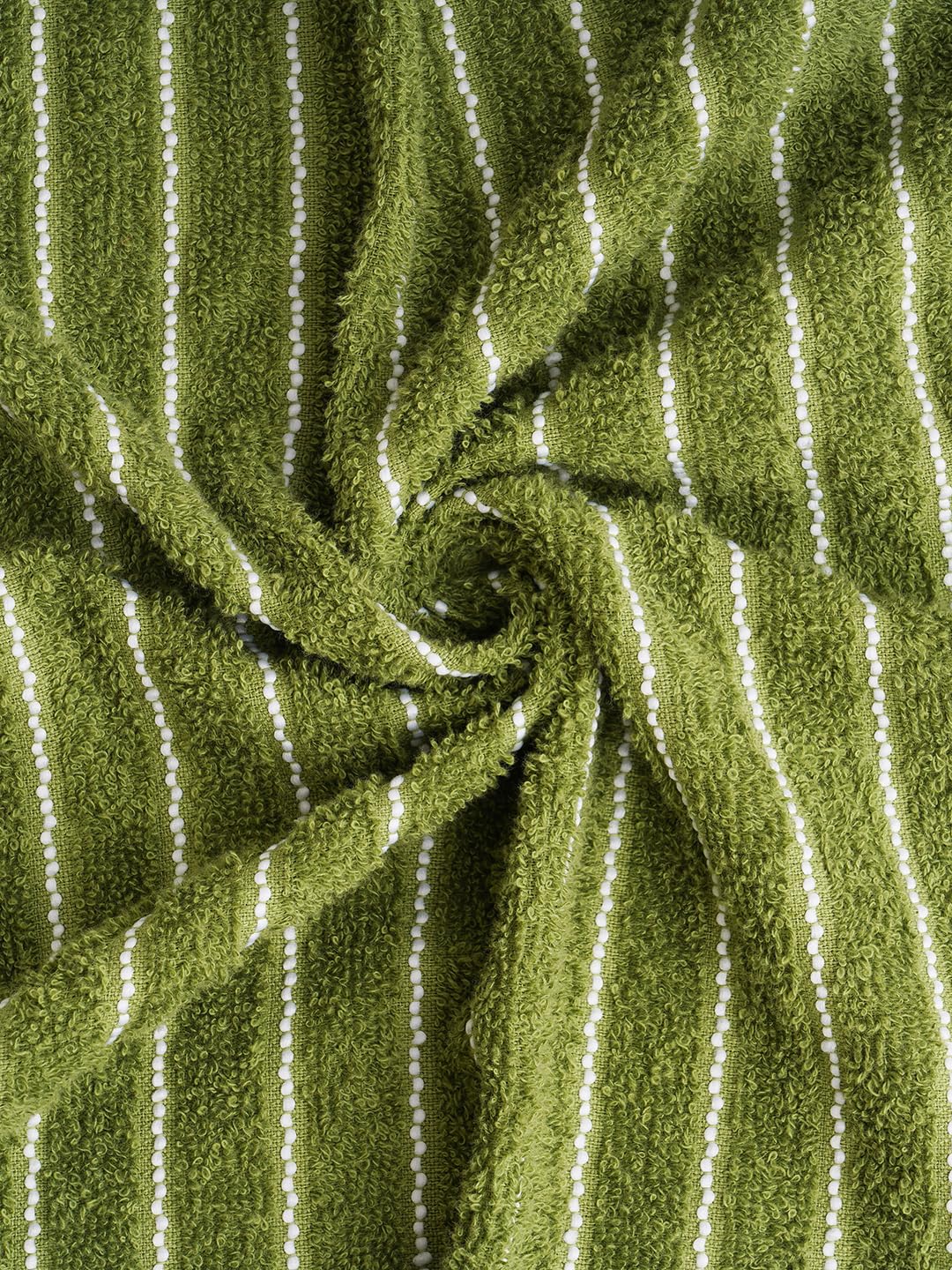 Welspun 100% Cotton Large 250 Gsm Dobby Solid 2-In-1 Bath Towel (Apple Green)
