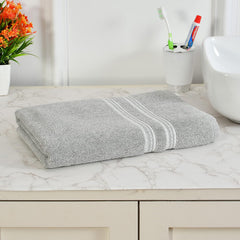 Cotton Bolls Polycotton Large Size Terry Cotton Bath Towel 400 Gsm (Light Grey)