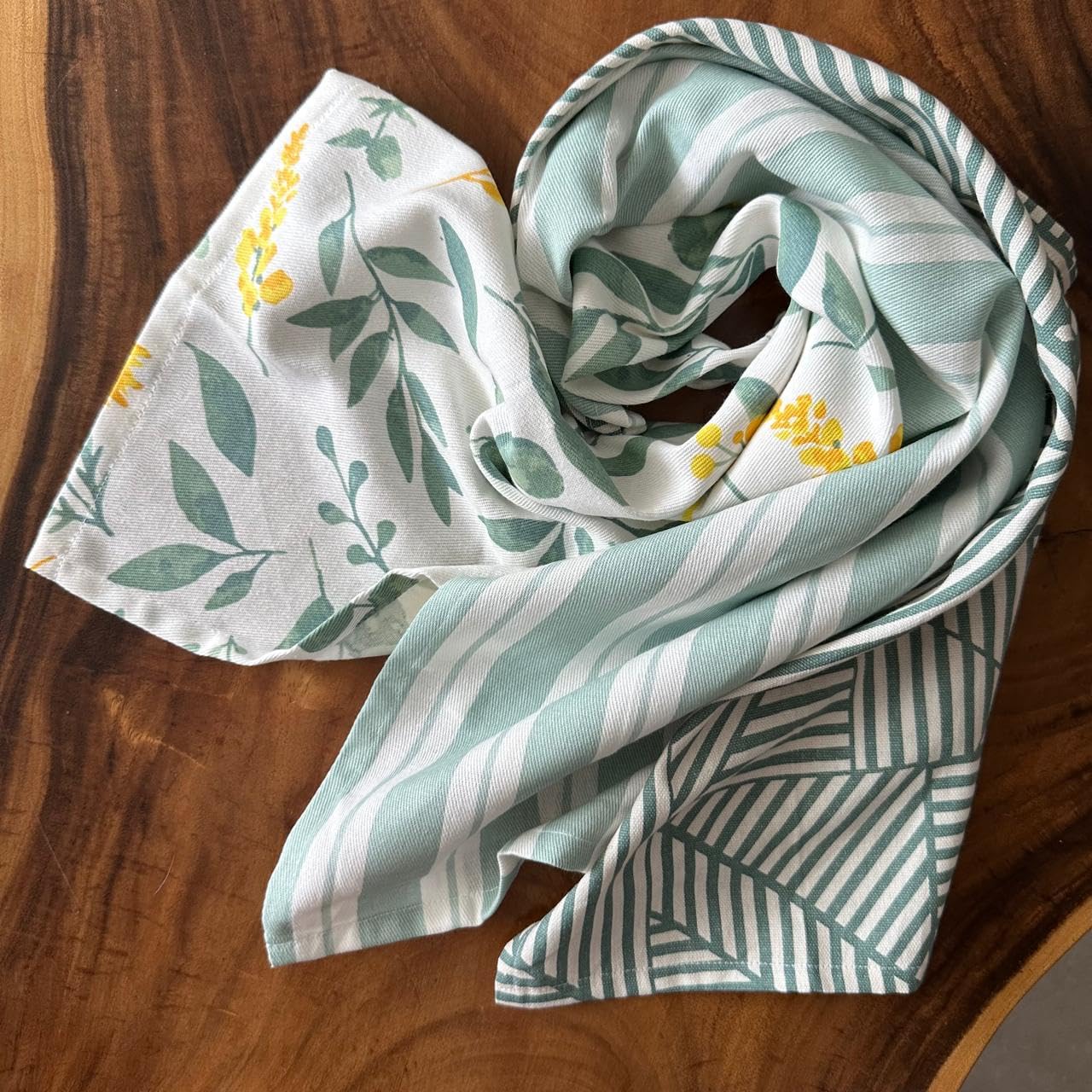 Oak & Lily 100% Cotton Kitchen Napkins Dish Towels 450 Gsm | Premium European Quality Washable, Large Size Kitchen Cloth For Roti, Cleaning, Drying | Sage Green (Set Of 6)