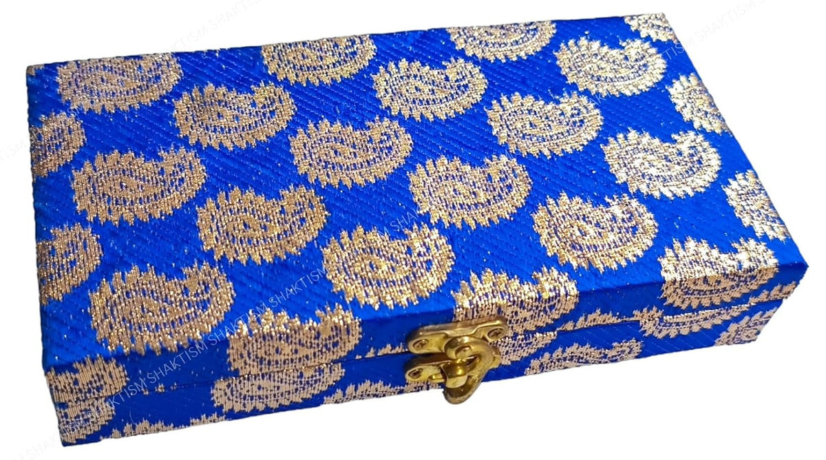 Decorative & Attractive Box Cash Box, Shagun Box, Jewellery Box, Money Box Envelop Wedding, Gift Box, Bangel Box Potli Design, Colour - Blue