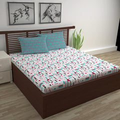100% Cotton Double Bedsheet With 2 Pillow Cover - 87 X 100 Inches, Multicolor | Lightweight, Soft, Skin Friendly - Durable Bedsheets For Everyday Comfort