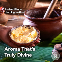 Natural Premium Bilona-Churned Gir Cow Ghee By Anveshan | High In Vitamins A, D & Healthy Bilona Method Desi Ghee | 2 Litre (1 Litr * 2) 67.6 Ounce | Jar Pack